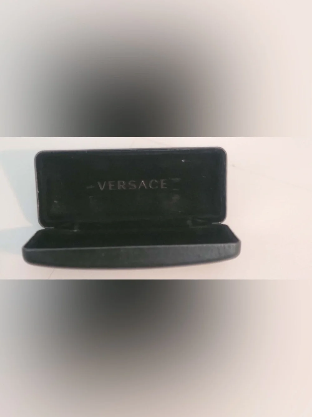 Versace Black Sunglasses Case with Gold Logo